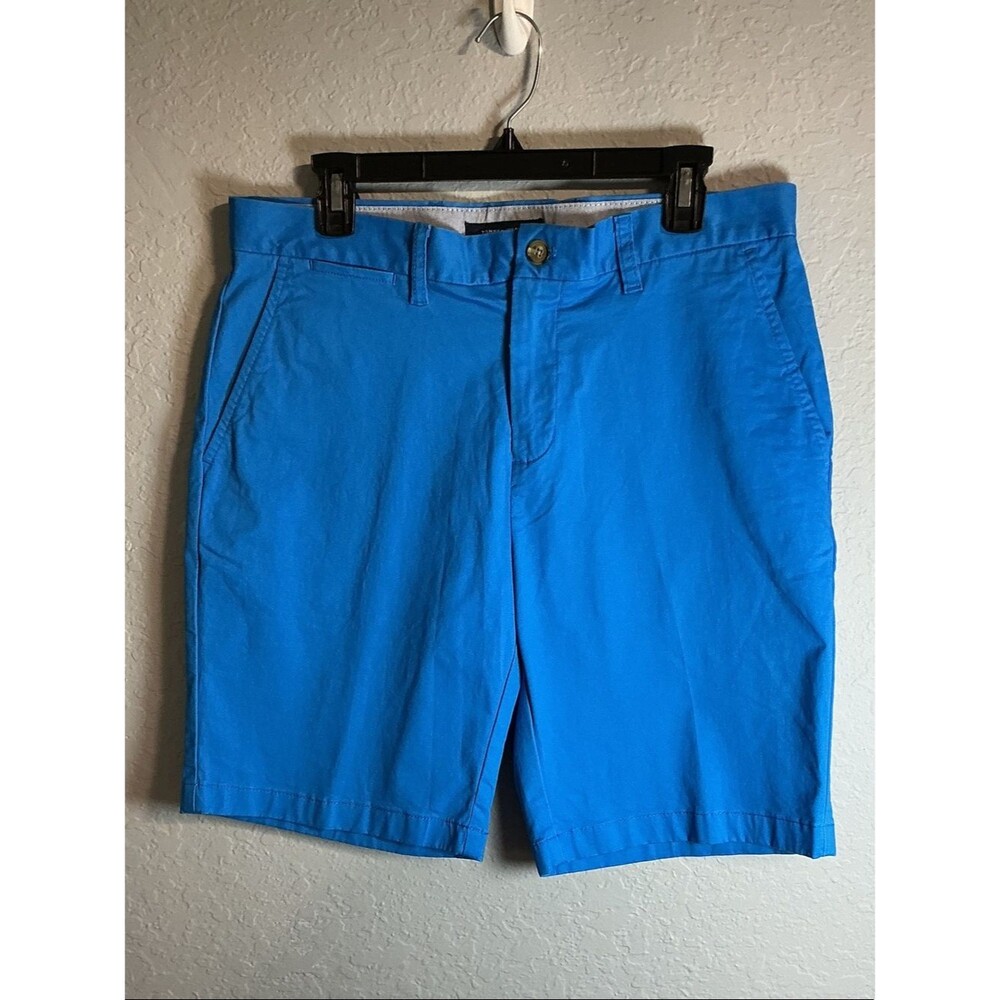 Tommy Hilfiger MEN Cobalt Blue Flat-Front Men’s Shorts SIZE 33